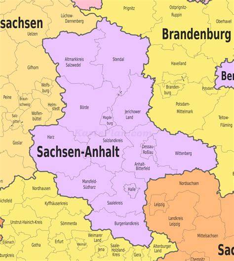 Karte der Trüffelregionen in Sachsen-Anhalt