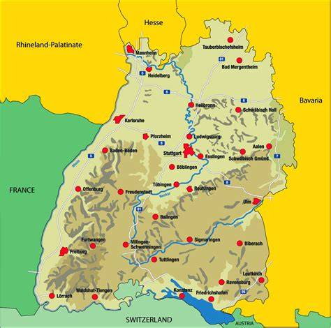 Karte der Trüffelvorkommen in Baden-Württemberg