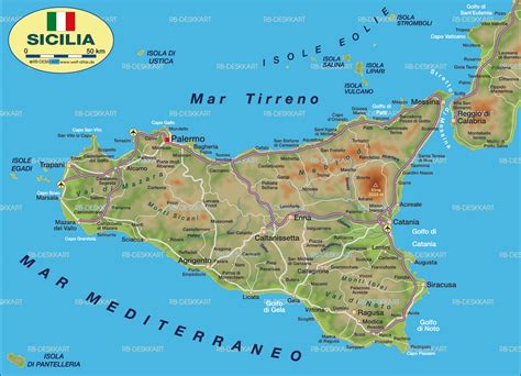 Karte der Zitronenherkunft Italien, Sizilien, Amalfi, Kalabrien