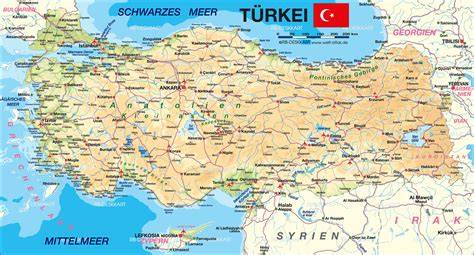 Karte der wichtigsten Honigregionen in der Türkei und ihrer Spezialitäten