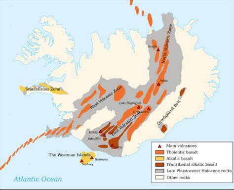 Karte mit Fissure Sites und Brandbestien-Hotspots
