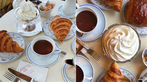 Karte mit bekannten Café-Standorten für heiße Schokolade in Paris