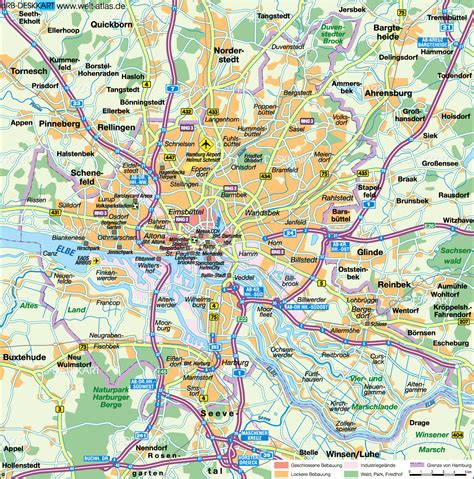 Karte von Hamburg mit markierten Konditoreien in Bergedorf und Umgebung