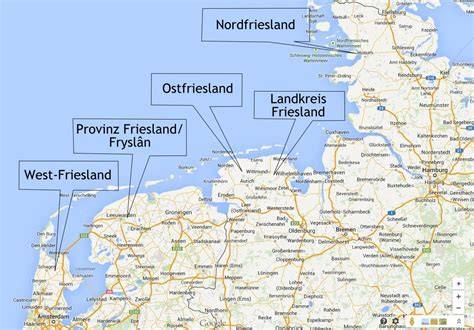 Karte von Nord- und Ostfriesland mit Torten-Highlights