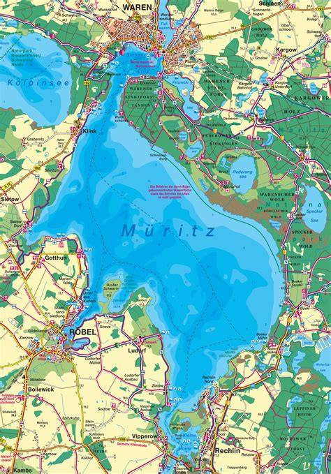 Karte von Waren (Müritz) und Lage der Müritz-Pension