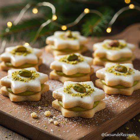 Kartoffel-Lebkuchen, weihnachtlich dekoriert auf dem Plätzchenteller