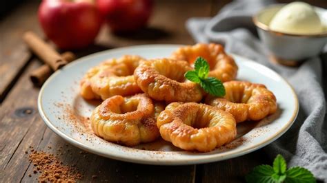 Kartoffelknödel mit Zimt und Zucker angerichtet auf einem Teller