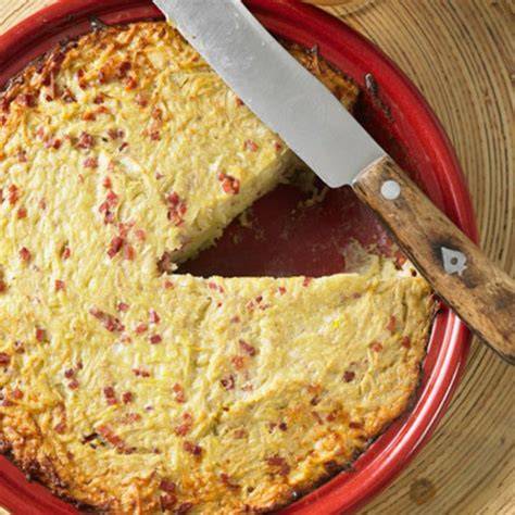 Kartoffelkuchen (Kartoška) in Portionen