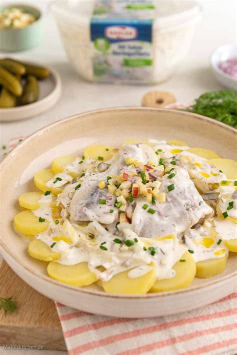Kartoffeln und Heringsfilets Schritt-für-Schritt