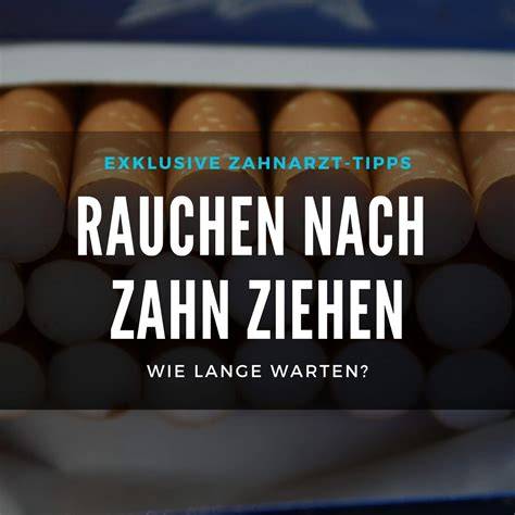 Keine Strohhalme, kein Rauchen nach Zahn-OP
