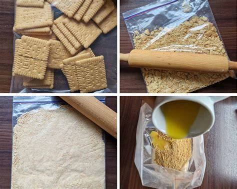 Keksboden für No-Bake-Kuchen - Zutaten und Zubereitungsschritte