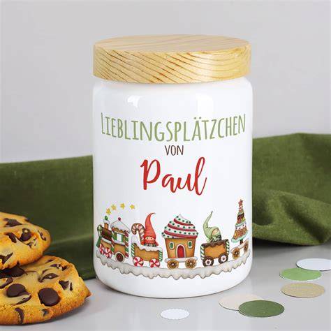 Keksdose mit Erdnuss Karamell Sternen - Lagerung für Weihnachten