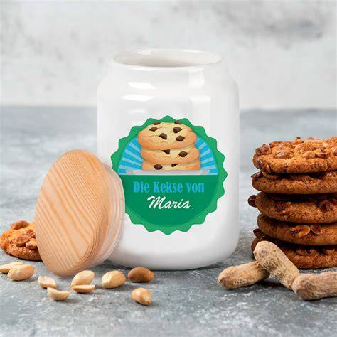 Keksdose mit verschiedenen Cookies