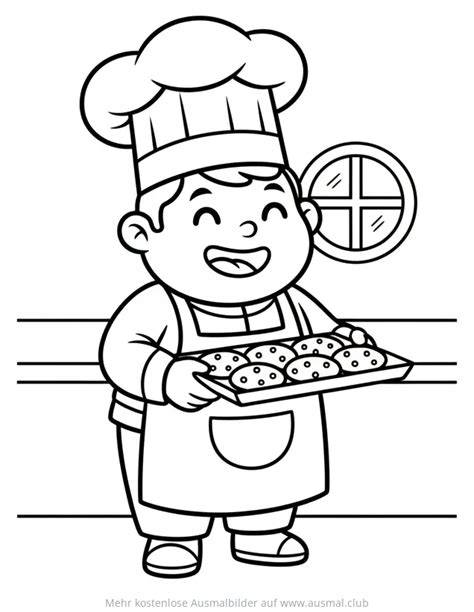 Kekse backen und verkaufen - Motiv mit Bäckerin und Keksen