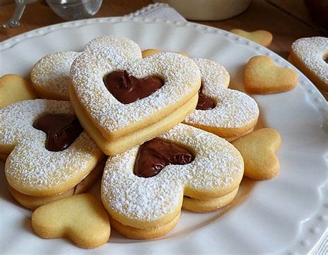 Kekse mit Mulde zum Füllen