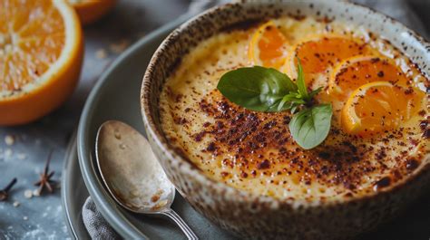 Khaki-Orangen-Soße zur Crème brûlée