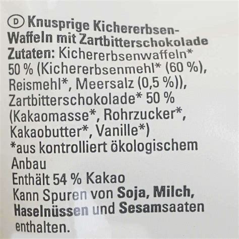Kichererbsen Waffeln und ihre Zutaten