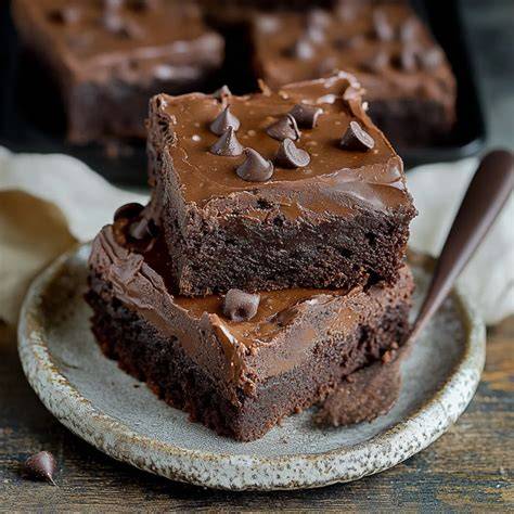 Kichererbsen-Brownies angeschnitten auf Holzbrett, Schokolade und Kichererbsen daneben