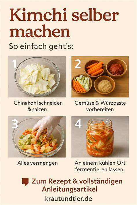 Kimchi Zubereitung Schritt-für-Schritt