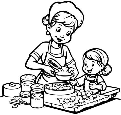 Kind und Erzieherin beim gemeinsamen Apfelkuchen backen