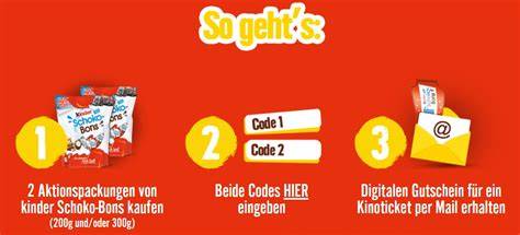 Kinder Schoko-Bons Aktionspackung mit Hinweis auf Prämienaktion