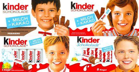 Kinder Schokolade Verpackungsdesign Geschichte