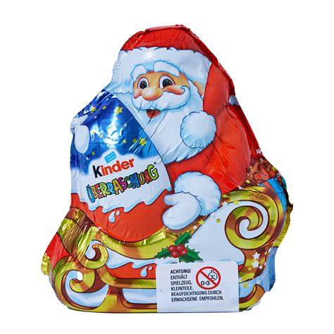 Kinder Schokolade Weihnachtsmann und Geschenkesortiment