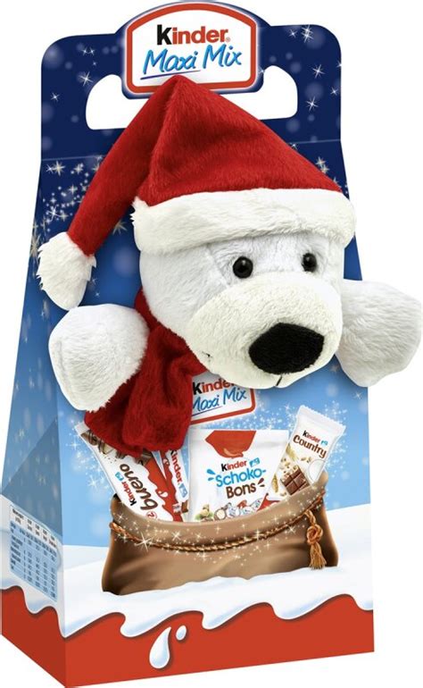 Kinder Weihnachts-Geschenkbox mit Plüschtier und Schokolade