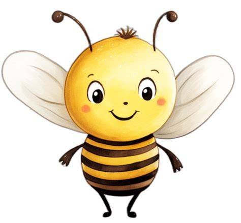 Kinder und Bienen als zentrales Thema, kleine Illustrationen