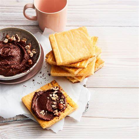 Kinderfrühstück mit Brot und Nuss‑Nougat‑Creme