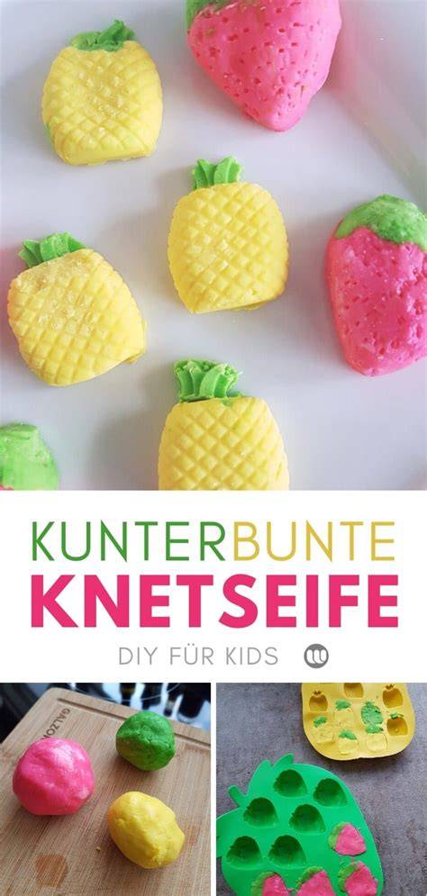 Kinderfreundliche Knetseife - bunte Seifenformen, Spiel in der Badewanne