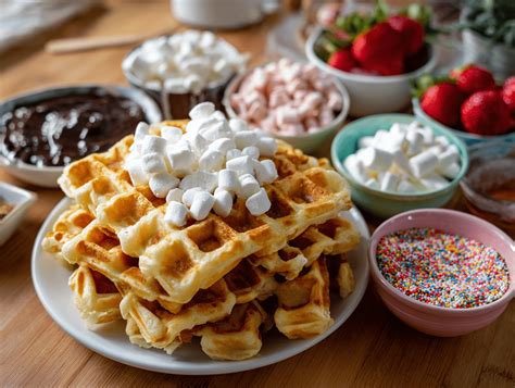 Kindergeburtstag: Waffelstation mit Toppingschalen