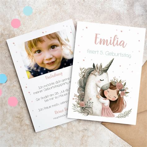 Kindergeburtstag Dekoration mit Einhornmotiv