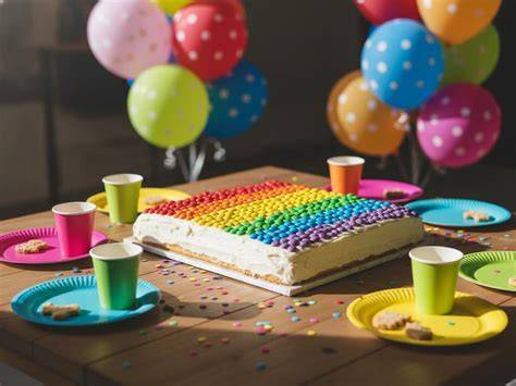 Kindergeburtstag Party mit Kuchen und Dekoration