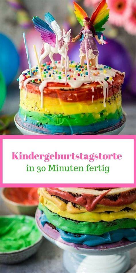 Kindergeburtstagstorte im Einhorn-Motto