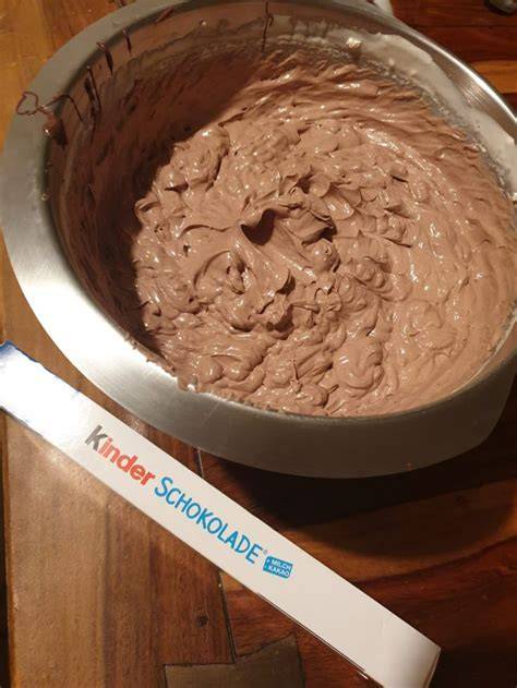 Kinderriegel, Zutaten und fertige Ganache