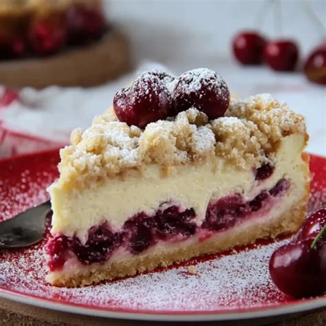 Kirsch-Käsekuchen mit fruchtiger Kirschschicht