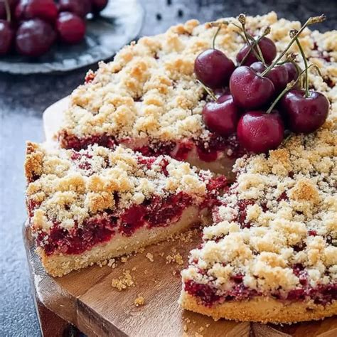 Kirsch-Streuselkuchen Schritt-für-Schritt