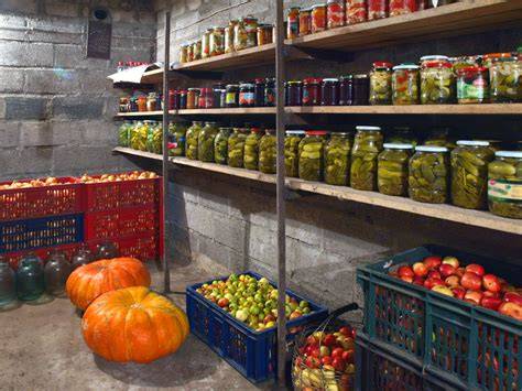 Kirschmarmelade im Vorratsraum lagern