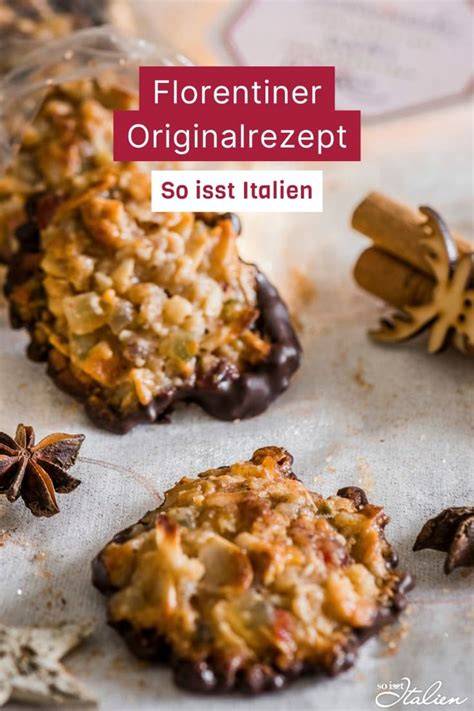 Klassische italienische und deutsche Florentiner-Kekse als Infografik