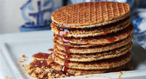 Klassische niederländische Stroopwafel mit Karamellfüllung