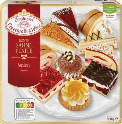 Kleine Sahnetorten und Kuchenstücke von Coppenrath und Wiese