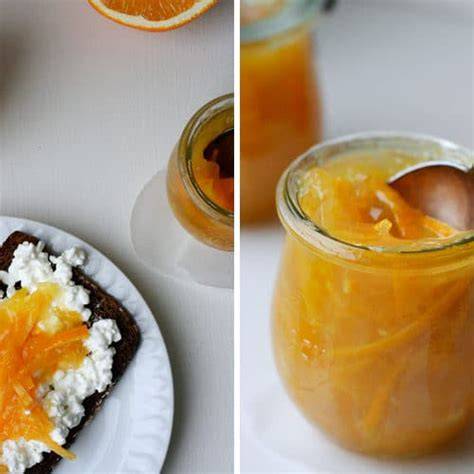 Kleine Schüssel mit Orangen-Ganache und Orangenzesten