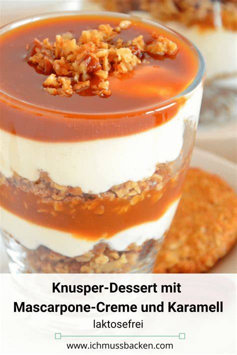 Knusper-Dessert mit Mascarpone, Nüssen und Karamell