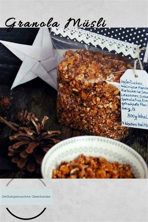 Knuspermüsli als Geschenk verpackt