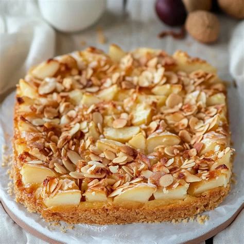 Knusprig-karamellisierte Mandelkruste Apfelkuchen