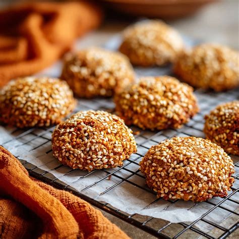 Knusprige Mandel-Karamell-Plätzchen auf Gitter, Zutaten angeordnet