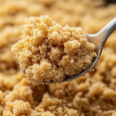 Knusprige Streusel als Topping für Dessert
