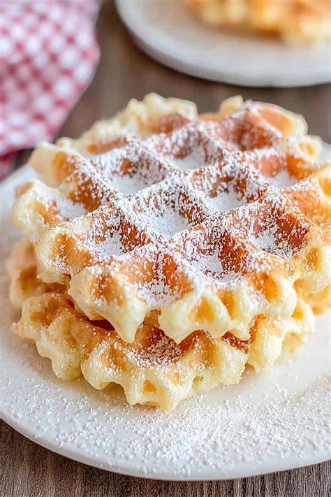 Knusprige Waffeln, frisch und kalt serviert