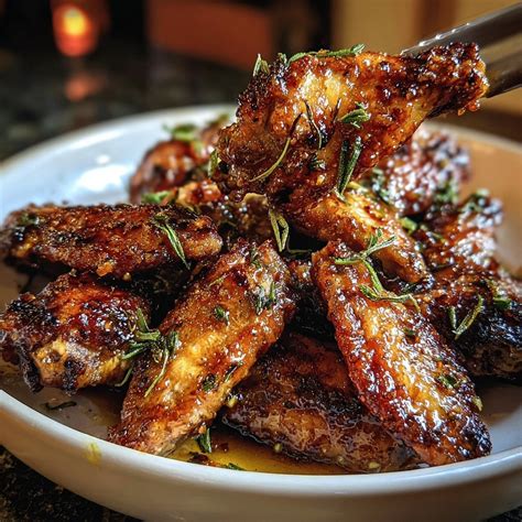 Knusprige gegrillte Chicken Wings mit Honigglasur